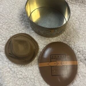 Donna New York City Mini Brown Fedora Hat WITH TIN VINTAGE 1908 RARE ANTIQUE